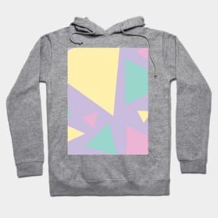 Tri - Pastel Pink, Yellow, Purple and Green Hoodie